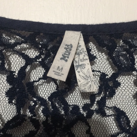 Navy blue lace blouse - Picture 3 of 5